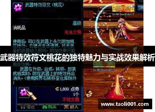 武器特效符文桃花的独特魅力与实战效果解析